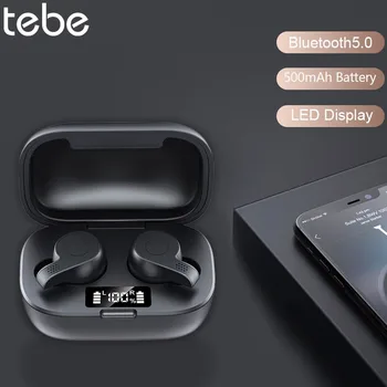 tebe TWS 500mAh Bluetooth 5.0 Headset LED Sport Wireless Touch Control Headphones 9D Stereo Earphones Earbuds with Microphone
tebe TWS 500mAh Bluetooth 5.0 Headset LED Sport Wireless Touch Control Headphones 9D Stereo Earphones Earbuds with Microphone