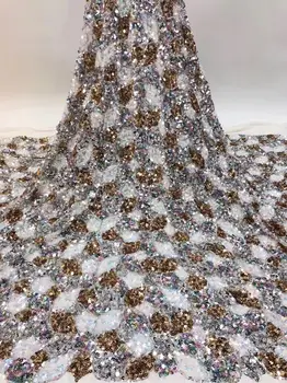 Graceful party apparel material with sequins French net lace fabric African mesh material for dress PAN248(5yards/lot)
Graceful party apparel material with sequins French net lace fabric African mesh material for dress PAN248(5yards/lot)