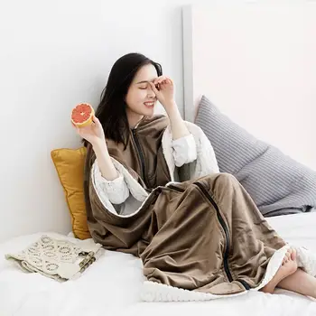 Papa&Mima Brown Nordic Winter Wearable Thick Quilted Throws Blanket with Zipper Soft Warm Microfiber Polyester Bedspread
Papa&Mima Brown Nordic Winter Wearable Thick Quilted Throws Blanket with Zipper Soft Warm Microfiber Polyester Bedspread
