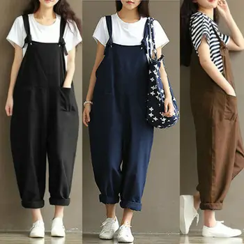 New Fashion Women Girls Loose Solid Jumpsuit Strap Dungaree Harem Trousers Ladies Overall Pants Casual Playsuits Plus Size M-3XL 
New Fashion Women Girls Loose Solid Jumpsuit Strap Dungaree Harem Trousers Ladies Overall Pants Casual Playsuits Plus Size M-3XL