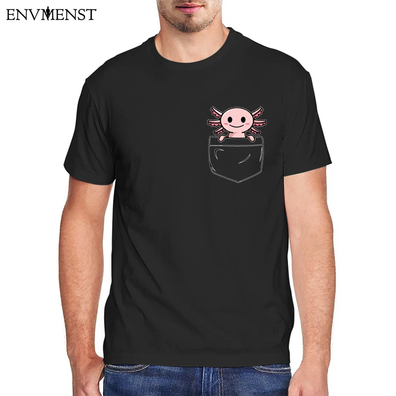 Funny Axolotl Fish Fake Pocket Men's T-shirt Cute Axolotl Men's Novelty T-Shirt Oversized Tee Casual New Design Short Sleeve Top
Funny Axolotl Fish Fake Pocket Men's T-shirt Cute Axolotl Men's Novelty T-Shirt Oversized Tee Casual New Design Short Sleeve Top