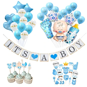 

Baby Shower Banner Its A Boy/Girl Confetti Balloon Baby Gender Reveal Birthday Party Decorations Kids Gift Party Decor Supplies