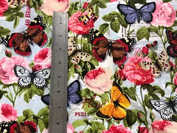 digital printing rose /butterfly pattern cotton fabric handmade Sewing fabric width 110cm 1yard
digital printing rose /butterfly pattern cotton fabric handmade Sewing fabric width 110cm 1yard