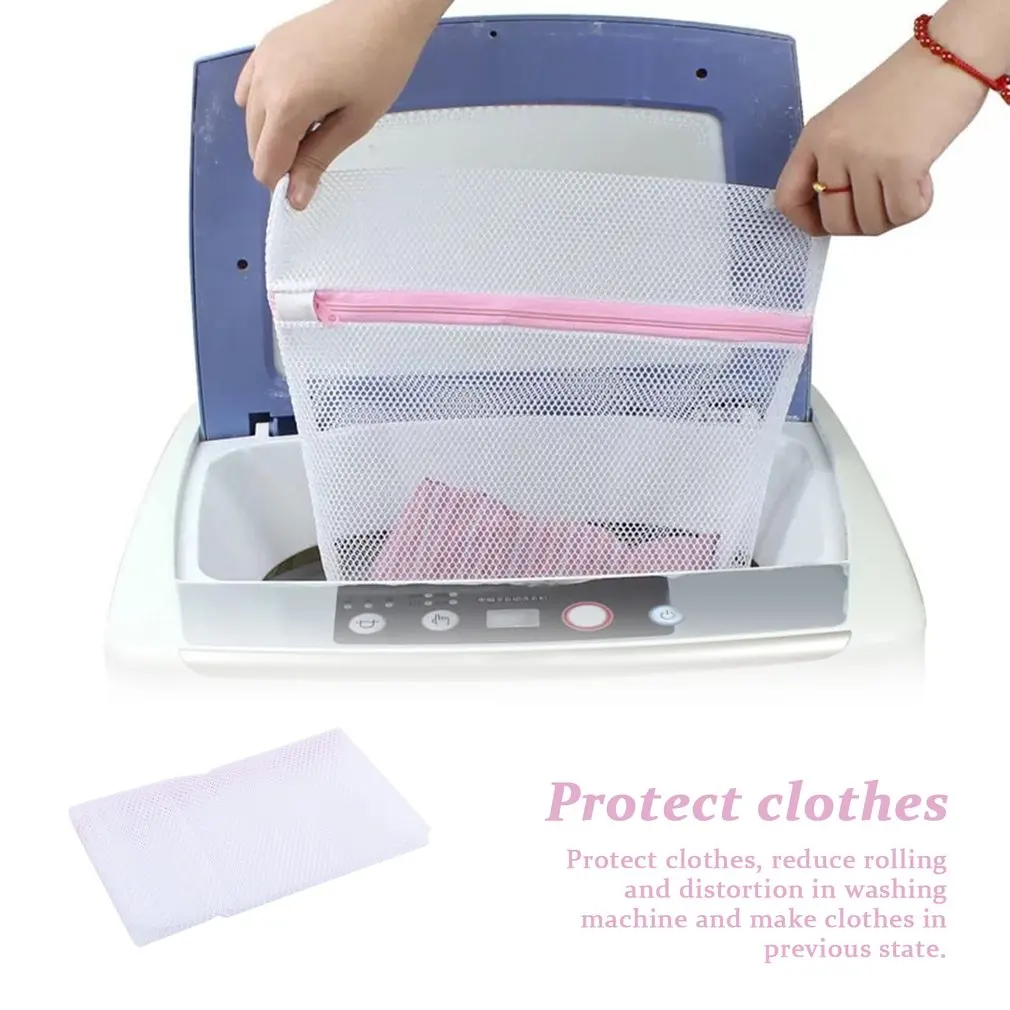 Zippered Mesh Laundry Wash Bags Foldable Delicates Lingerie Bra Socks Underwear Washing Machine Clothes Protection