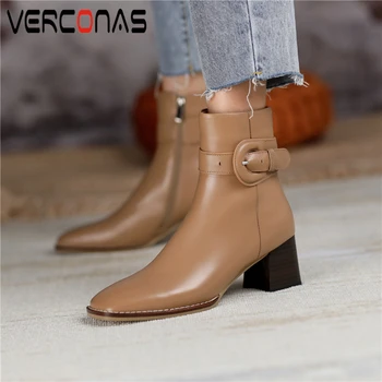 VERCONAS 2020 Concise Women Ankle Boots New Autumn Winter Genuine Leather Buckle Strap Fashion Popular Shoes Casual Boots Woman
VERCONAS 2020 Concise Women Ankle Boots New Autumn Winter Genuine Leather Buckle Strap Fashion Popular Shoes Casual Boots Woman