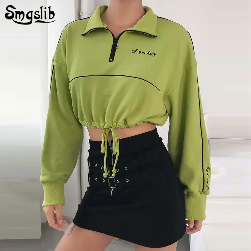 2019 Women Sweatshirt And Ladies Love Letter tie up Casual short Pullovers Girls Long Sleeve Grass green Spring And Autumn
2019 Women Sweatshirt And Ladies Love Letter tie up Casual short Pullovers Girls Long Sleeve Grass green Spring And Autumn