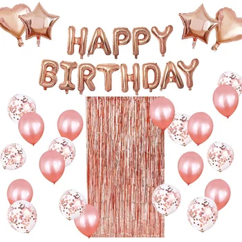 Rose Gold Birthday Decorations,Happy Birthday Balloons,Rose Gold Balloons Glitter Fringe Curtain Confetti Foil Balloon
Rose Gold Birthday Decorations,Happy Birthday Balloons,Rose Gold Balloons Glitter Fringe Curtain Confetti Foil Balloon