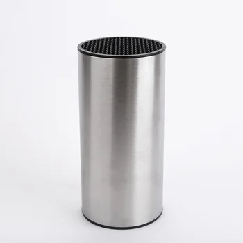 Knife Holder Tube Stand Block Shelf Tool Kitchen Stainless Steel Cooking Multifunctional