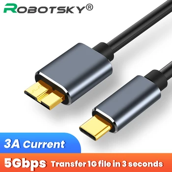 Micro B USB C 3.0 Cable Type-C to USB 3.0 Micro B Cable Connector 5Gbps External Hard Drive Disk Cable for Hard Drive Computer
Micro B USB C 3.0 Cable Type-C to USB 3.0 Micro B Cable Connector 5Gbps External Hard Drive Disk Cable for Hard Drive Computer