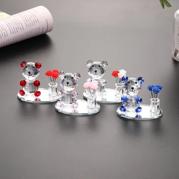 Cute Crystal Bear Crafts Ornaments Crystal Animal FIgurines Beautiful Ornament Glass Bear Small Animal Home Table Decor 
Cute Crystal Bear Crafts Ornaments Crystal Animal FIgurines Beautiful Ornament Glass Bear Small Animal Home Table Decor
