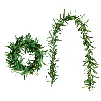 1.85m Home Decor Hanging Olive Leaf with Fruit Garland Artificial Vine Garland Decorations Green Rattan
1.85m Home Decor Hanging Olive Leaf with Fruit Garland Artificial Vine Garland Decorations Green Rattan