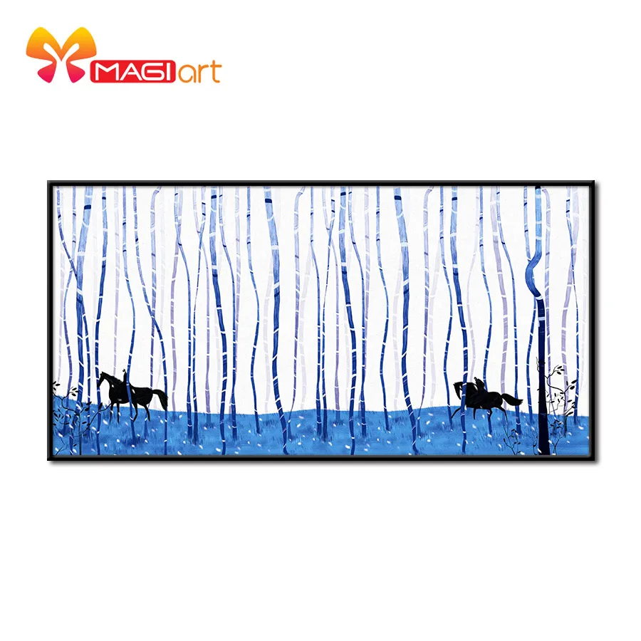 Cross stitch kits Embroidery needlework sets 11CT water soluble canvas patterns 14CT Horses in forest-NCMS053
Cross stitch kits Embroidery needlework sets 11CT water soluble canvas patterns 14CT Horses in forest-NCMS053