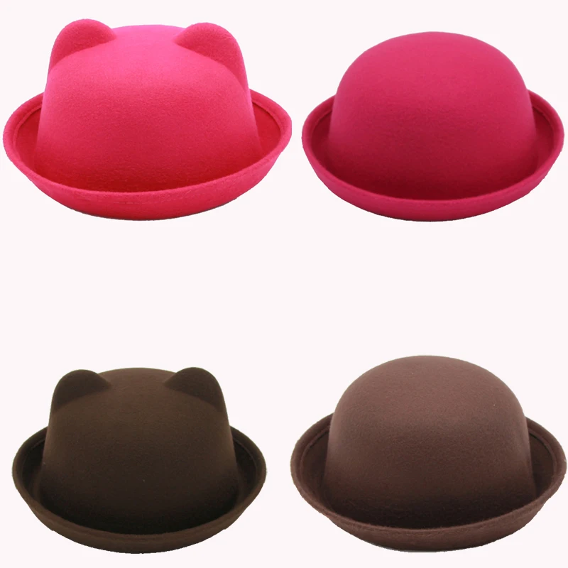 2020 Newest Fashion Parent-child bowler hat wool felt Fedora hats for Women Girls Children solid Cat Ear formal cap trilby
2020 Newest Fashion Parent-child bowler hat wool felt Fedora hats for Women Girls Children solid Cat Ear formal cap trilby