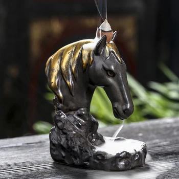 Horse Head Shaped Incense Oil Burner Ornament Figurine Decor Statue Burner Censer Aromatherapy Home Decoration
Horse Head Shaped Incense Oil Burner Ornament Figurine Decor Statue Burner Censer Aromatherapy Home Decoration