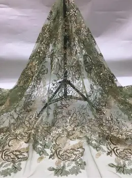 High Grade French sequins Net Lace Fabric L-566816 Sequins Fabric for Nigerian Wedding Dress 
High Grade French sequins Net Lace Fabric L-566816 Sequins Fabric for Nigerian Wedding Dress