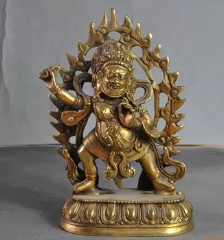 6" chinese tibet brass copper buddhism fane Mahakala buddha evil spirits statue 
6" chinese tibet brass copper buddhism fane Mahakala buddha evil spirits statue