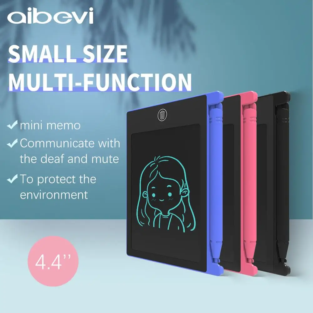 Aibevi Lcd Writing Tablet 4.4 Inch Digital Drawing Electronic Handwriting Pad Message Graphics Writing Board for Children Gifts
Aibevi Lcd Writing Tablet 4.4 Inch Digital Drawing Electronic Handwriting Pad Message Graphics Writing Board for Children Gifts