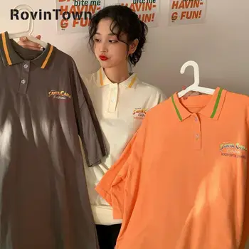 Women Polo Shirt Lapel Short Sleeve Kpop Harajuku Casual Loose Oversize Button Streetwear 2020 New Hot Sale Free Shipping
Women Polo Shirt Lapel Short Sleeve Kpop Harajuku Casual Loose Oversize Button Streetwear 2020 New Hot Sale Free Shipping