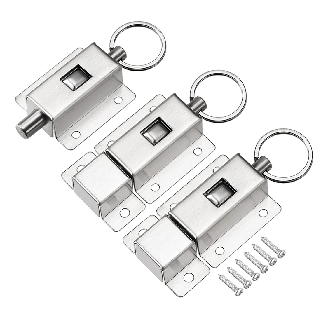 uxcell Uxcell High Quality 1 Pcs Door Barrel Bolt, Stainless Steel Ring-Pull Spring Loaded Auto Sliding Latch 4mm Hole Dia
uxcell Uxcell High Quality 1 Pcs Door Barrel Bolt, Stainless Steel Ring-Pull Spring Loaded Auto Sliding Latch 4mm Hole Dia