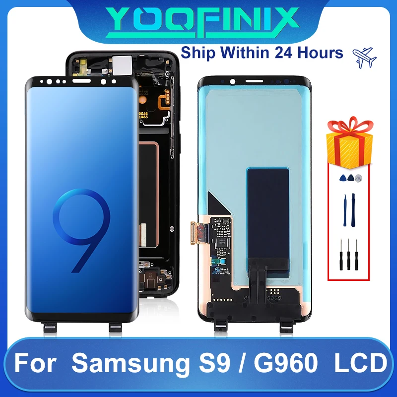 Original For Samsung Galaxy S9 LCD SM-G960F G960F/DS G960U SM-G960 Display Touch Screen Digitizer Replacement Parts | Мобильные