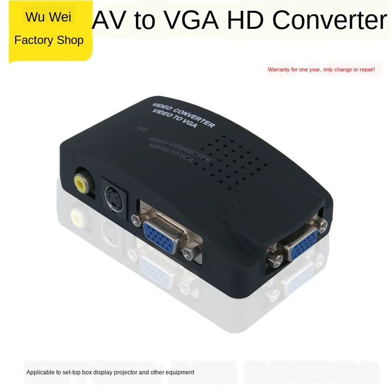 Factory Direct AV to VGA Video Converter TV Pcav Set -Top Box to VGA Computer Monitor Switching Box
Factory Direct AV to VGA Video Converter TV Pcav Set -Top Box to VGA Computer Monitor Switching Box
