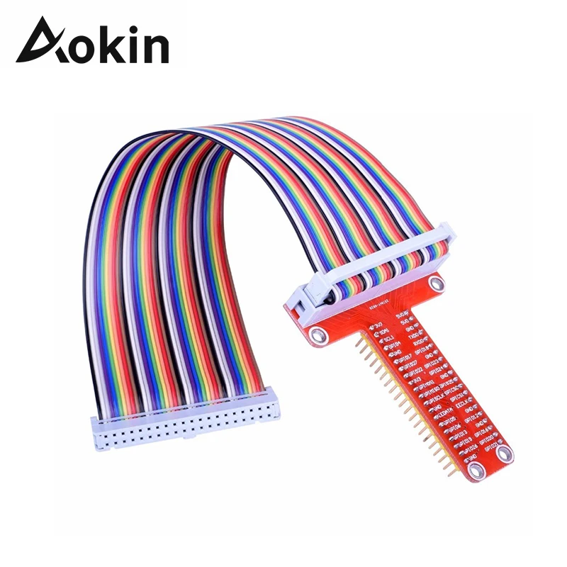 Коммутационная Плата расширения Aokin Raspberry Pi 3 Gpio с 40-контактным плоским ленточным