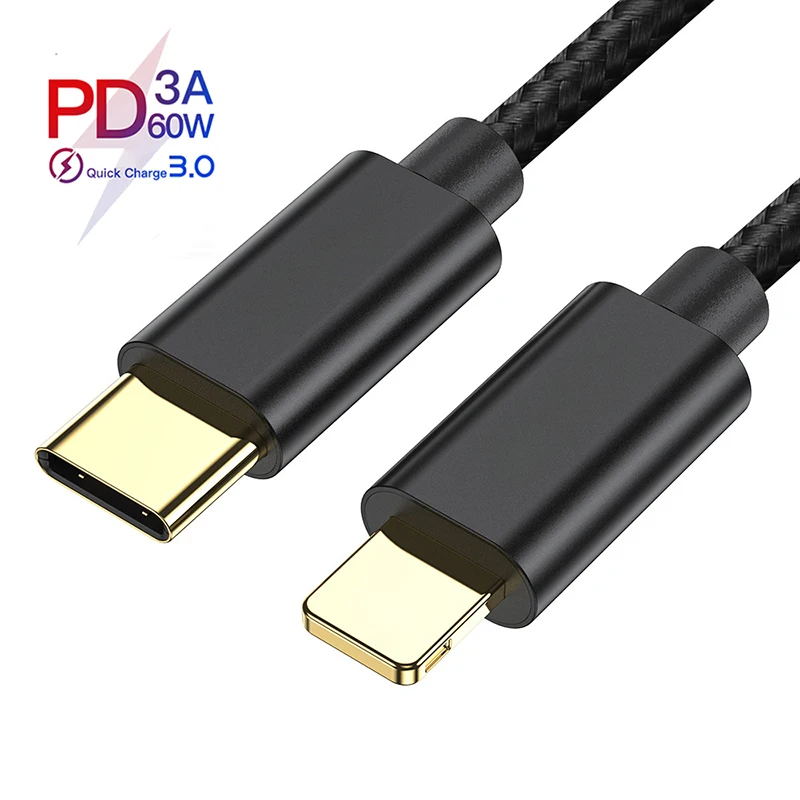 USB C 8 Pin PD Fast Charging Cable For iPhone Xs X 8 pin to Type C 3A Quick charger for Type C Macbook to phone
USB C 8 Pin PD Fast Charging Cable For iPhone Xs X 8 pin to Type C 3A Quick charger for Type C Macbook to phone