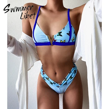 Butterfly swimsuit women High cut bikini Metal swimwear female Patchwork bathing suit Brazilian folds bikinis 2020 mujer summer 
Butterfly swimsuit women High cut bikini Metal swimwear female Patchwork bathing suit Brazilian folds bikinis 2020 mujer summer