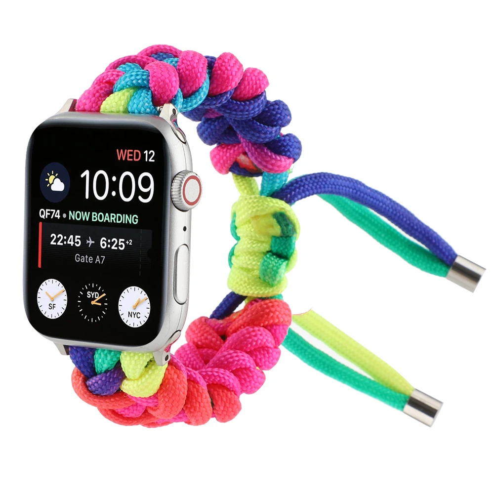 CNSUPER Rainbow Weave Wrist Band Strap For iWatch Series 5/ 4 /3/ 2/1 Compatible with 38mm 40m 42mm 44mm
CNSUPER Rainbow Weave Wrist Band Strap For iWatch Series 5/ 4 /3/ 2/1 Compatible with 38mm 40m 42mm 44mm