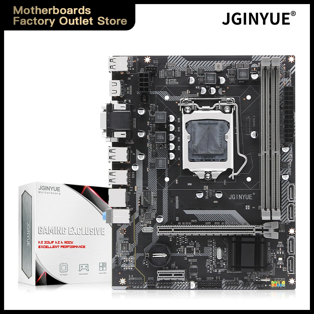 Материнская плата JGINYUE H61 Micro-ATX H61G532 DDR3 LGA 1155 память CORE i3/i5/i7 | Компьютеры и офис