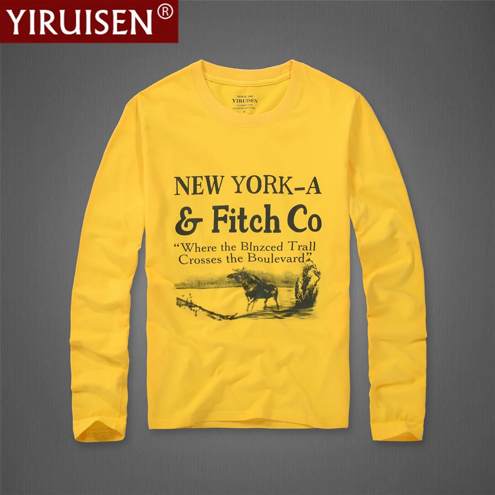 Autumn Vintage Printing 100% Cotton Long Sleeve YIRUISEN 2021 Fashion O-Neck Breathable Soft Male Clothing Comfortable Top Tees
Autumn Vintage Printing 100% Cotton Long Sleeve YIRUISEN 2021 Fashion O-Neck Breathable Soft Male Clothing Comfortable Top Tees