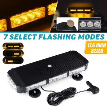 12V 24V 17.6" 32 LED Car LED Roof Strobe Light Bar Emergency Signal Warning Light Flash Amber Magnetic Truck Trailer Bus
12V 24V 17.6" 32 LED Car LED Roof Strobe Light Bar Emergency Signal Warning Light Flash Amber Magnetic Truck Trailer Bus