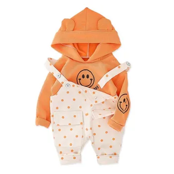 DFXD Korean Style 2020 Spring Baby Clothing Set Long Sleeve Hooded Smile Face Tops+Dot Bib Pants 2pc Toddler Boys Girls Sets
DFXD Korean Style 2020 Spring Baby Clothing Set Long Sleeve Hooded Smile Face Tops+Dot Bib Pants 2pc Toddler Boys Girls Sets