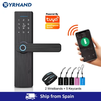 Tuya APP Remotely WIFI Door Lock Biometric Fingerprint Smart Lock ,Password Keyless Door Lock,Fechadura Digital door lock
Tuya APP Remotely WIFI Door Lock Biometric Fingerprint Smart Lock ,Password Keyless Door Lock,Fechadura Digital door lock