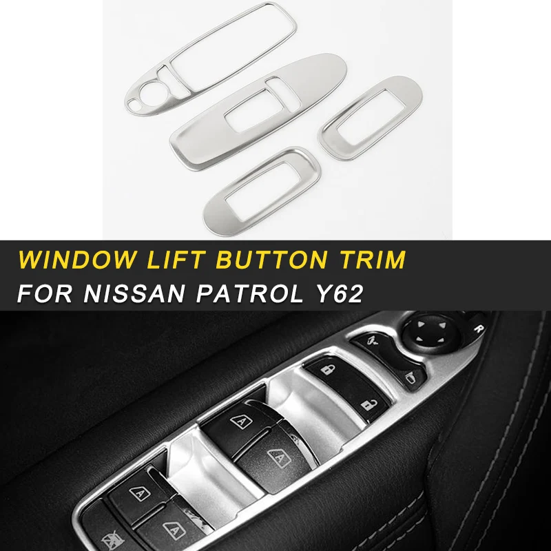 Chrome Windows Control Panel Cover Trim Frame Sticker Interior Accessories for Nissan Patrol Y62 Auto Car Styling
Chrome Windows Control Panel Cover Trim Frame Sticker Interior Accessories for Nissan Patrol Y62 Auto Car Styling