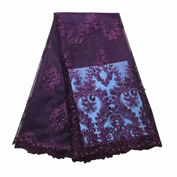 High Quality French Net Lace Fabric With Beads Tulle Lace Fabric For Wedding 5 yards/lot
High Quality French Net Lace Fabric With Beads Tulle Lace Fabric For Wedding 5 yards/lot