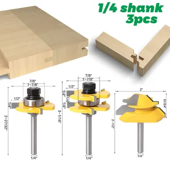 Woodworking Router Bits Cutting Heavy Duty Woodwork 3Pcs/Set Tongue Groove Router Bits Practical
Woodworking Router Bits Cutting Heavy Duty Woodwork 3Pcs/Set Tongue Groove Router Bits Practical