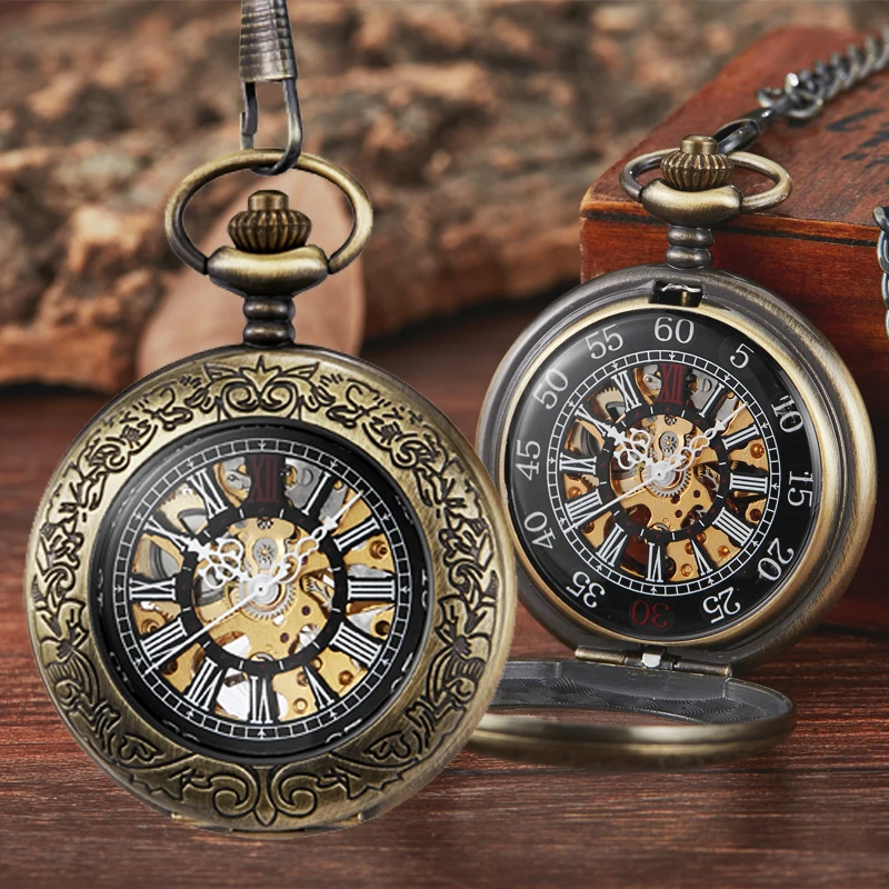 Steampunk Automatic Mechanical Skeleton Pocket Watches Men Women Retro Luxury Brand Hand Wind Necklace Pocket & Fob Chain
Steampunk Automatic Mechanical Skeleton Pocket Watches Men Women Retro Luxury Brand Hand Wind Necklace Pocket & Fob Chain