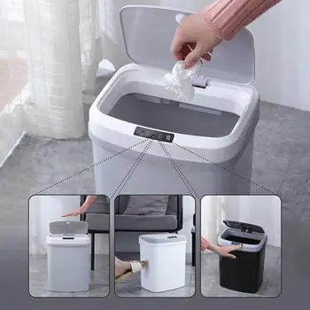Smart Rubbish Bin 15L Intelligent Induction Automatic Trash Can Large Capacity Infrared Motion Sensor Household Garbage Bin
Smart Rubbish Bin 15L Intelligent Induction Automatic Trash Can Large Capacity Infrared Motion Sensor Household Garbage Bin