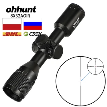 ohhunt Hunting 8X32 AOIR Compact Riflescope Mil Dot Glass Etched Reticle RG Illuminated Tactical Optics Sights Riflescope 
ohhunt Hunting 8X32 AOIR Compact Riflescope Mil Dot Glass Etched Reticle RG Illuminated Tactical Optics Sights Riflescope