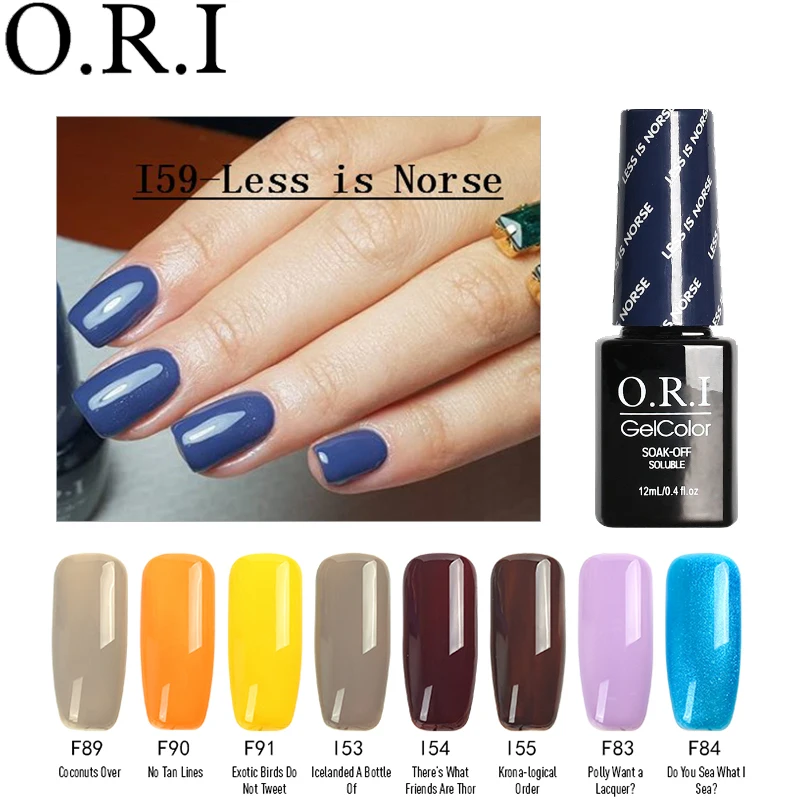 O.R.I 12ML Gel Nail Polish Led UV Colors Vernis Semi Permanent Hybrid Nail Gel Soak Off Gel Polish Lakiery Hybrydowe Gel Lacquer 
O.R.I 12ML Gel Nail Polish Led UV Colors Vernis Semi Permanent Hybrid Nail Gel Soak Off Gel Polish Lakiery Hybrydowe Gel Lacquer