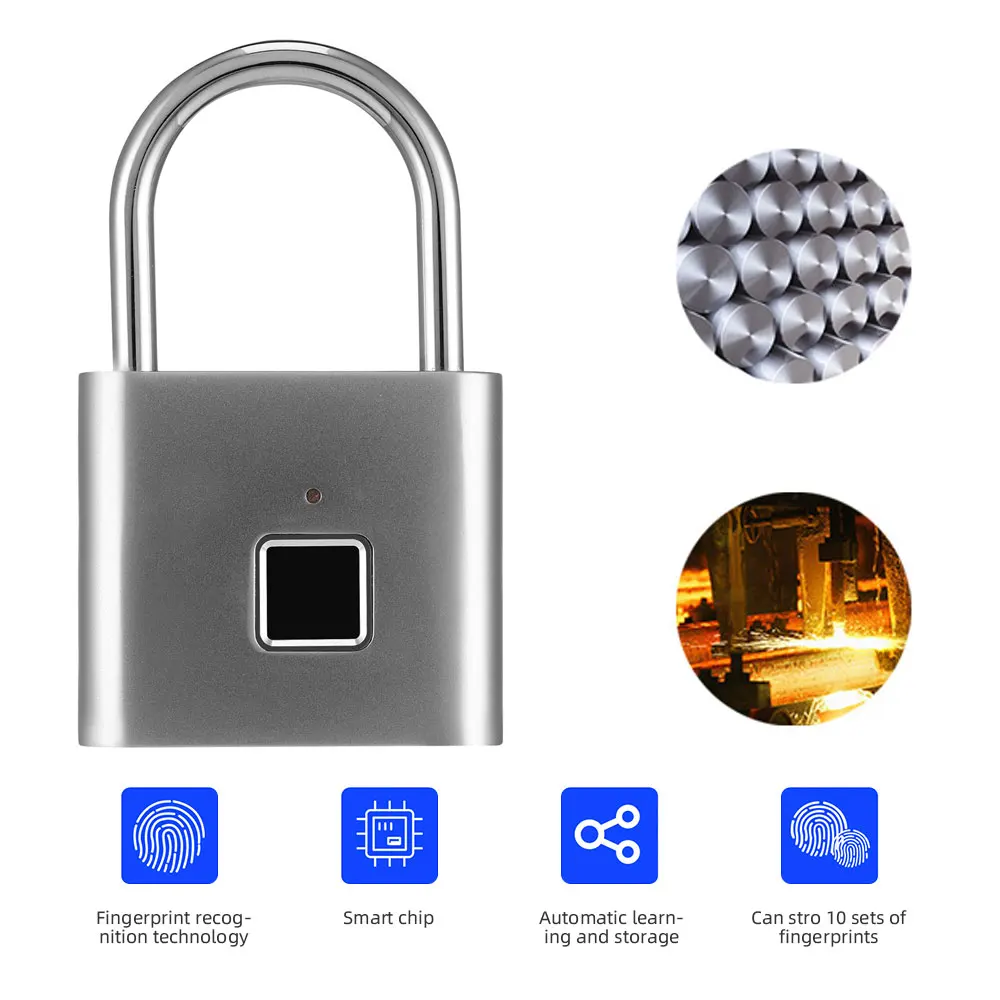Square Smart Fingerprint Door Lock IP62 Waterproof Rechargeable Security Home Door Bag Luggage Case Lock
Square Smart Fingerprint Door Lock IP62 Waterproof Rechargeable Security Home Door Bag Luggage Case Lock