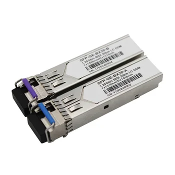 1.25Gb/s SFP Transceiver single fiber singlemode 20km 1310nm/1490nm LC DDM
1.25Gb/s SFP Transceiver single fiber singlemode 20km 1310nm/1490nm LC DDM