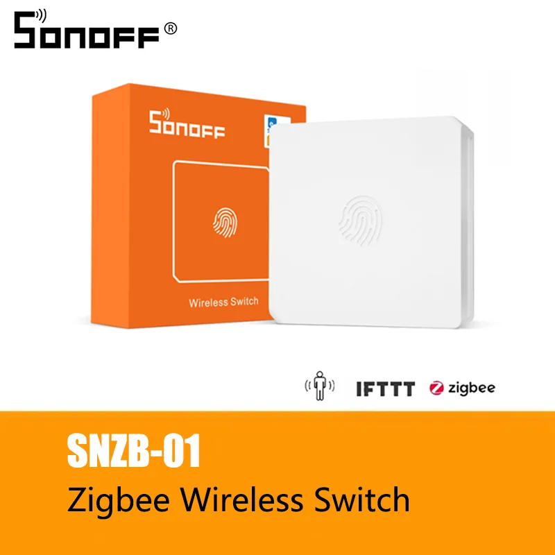 Беспроводной переключатель SONOFF SNZB-01 для умного дома версия Zigbee удобная кнопка