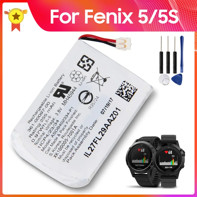 Original Formal channels Battery For Garmin Fenix 5 Fenix 5S Hot Sale Replacement battery New Goods Durable 255mAh 361-00097-00
Original Formal channels Battery For Garmin Fenix 5 Fenix 5S Hot Sale Replacement battery New Goods Durable 255mAh 361-00097-00