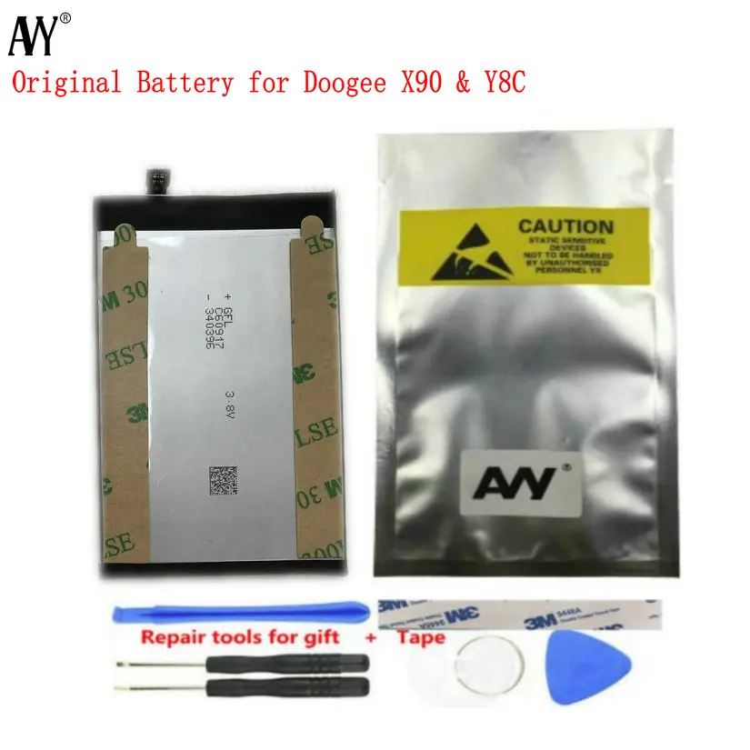 Аккумулятор AVY 3400 мАч Для Doogee X90 Y8C, аксессуары для телефона, перезаряжаемые литий-ионные батареи и инструменты для ремонта телефонов
Аккумулятор AVY 3400 мАч Для Doogee X90 Y8C, аксессуары для телефона, перезаряжаемые литий-ионные батареи и инструменты для ремонта телефонов