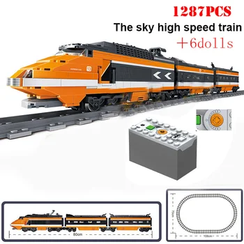 Technic Battery Powered Electric Train City High Speed Rail Building Blocks Remote Control Railway Bricks Child Educational Toys
Technic Battery Powered Electric Train City High Speed Rail Building Blocks Remote Control Railway Bricks Child Educational Toys