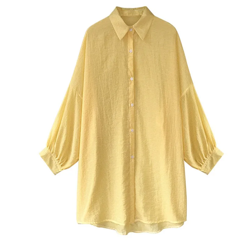 Sun Protection Long Sleeve Cardigan Blouse Womens Broadcloth Button Decoration Striped Turn Down Collar Autumn Female Shirt
Sun Protection Long Sleeve Cardigan Blouse Womens Broadcloth Button Decoration Striped Turn Down Collar Autumn Female Shirt