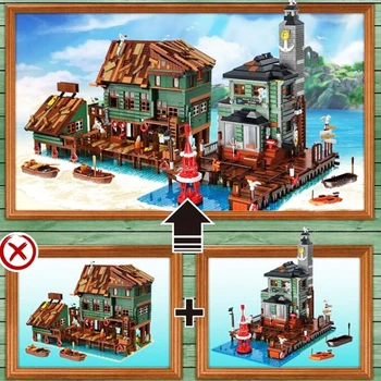 New Captain's Wharf Old Fishing House Pier Dock Restaurant Set Building Bricks Blocks Educational Toy Child Birthday Gifts
New Captain's Wharf Old Fishing House Pier Dock Restaurant Set Building Bricks Blocks Educational Toy Child Birthday Gifts