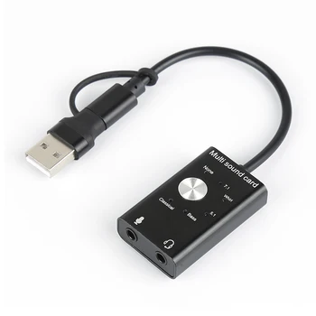 New 1pcs Fashion USB-C Sound Card USB 2.0 Interface Audio Adapter For Laptop PS4 Headphone Support Win 2000/2003 / XP / Vista
New 1pcs Fashion USB-C Sound Card USB 2.0 Interface Audio Adapter For Laptop PS4 Headphone Support Win 2000/2003 / XP / Vista